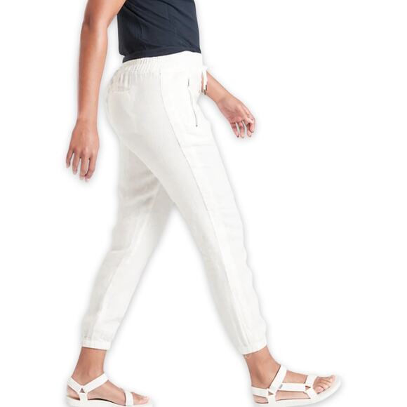 3 FOR $50! 🎁 ATHLETA Cabo Linen Jogger in White Sz. 2 - Picture 3 of 11